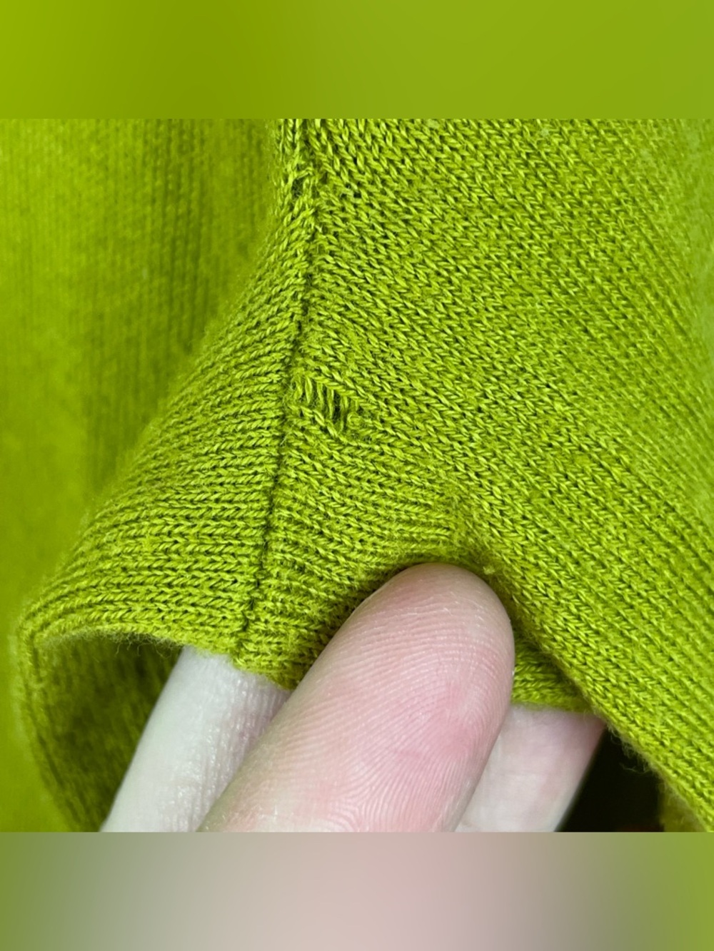 J. Crew Women's Large Chartreuse 3/4 Sleeve Button Front 100% Cotton Cardigan - Picture 9 of 16